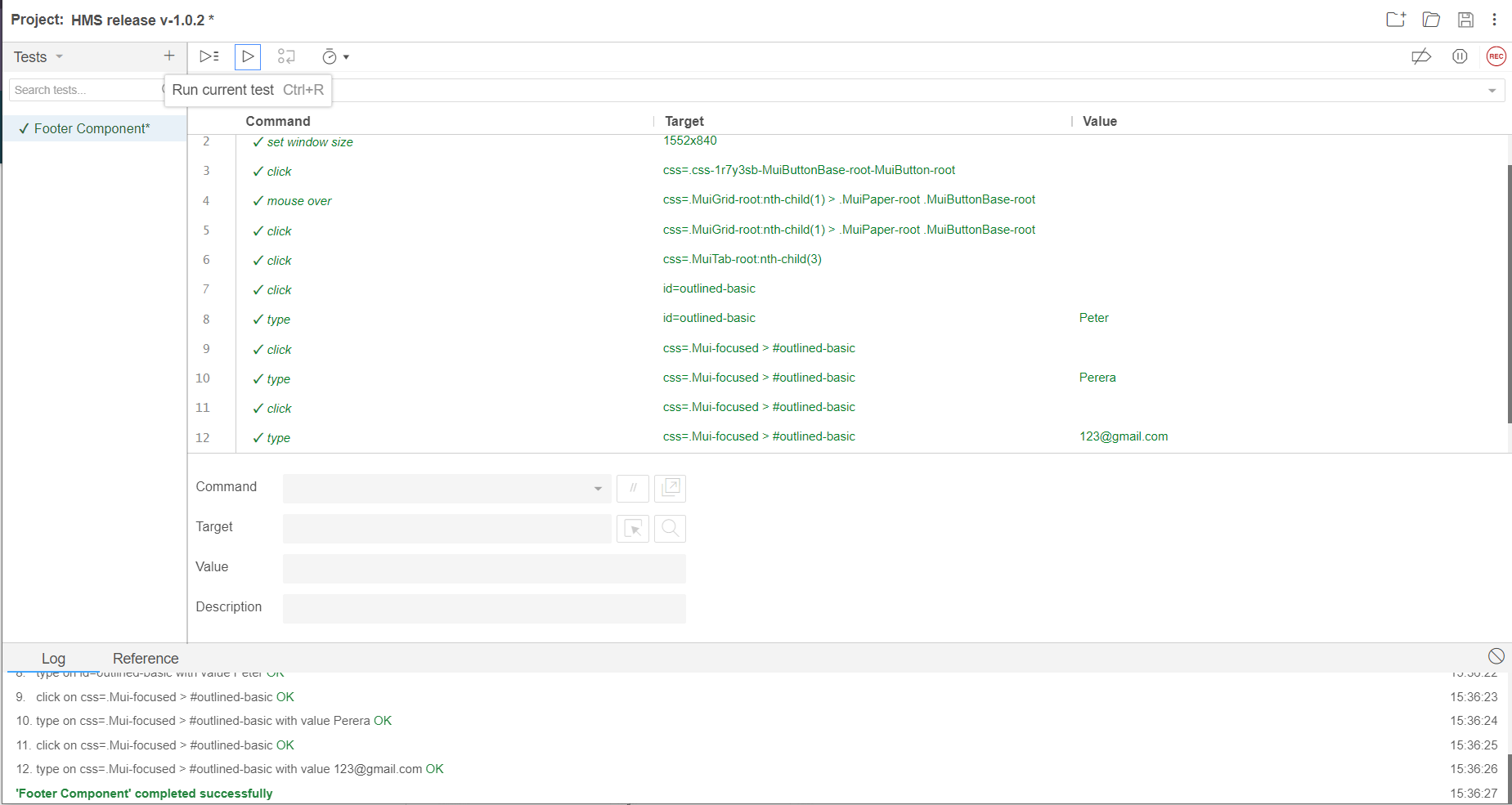 Running Tests with Selenium IDE