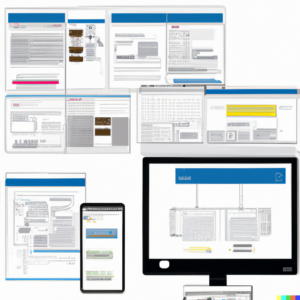 Illustration of front-end and back-end website architecture