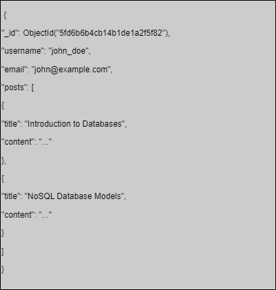 MongoDB example in Database